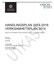 Handlings- och verksamhetsplan för 2014