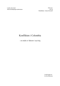 Konflikten i Colombia - Lund University Publications