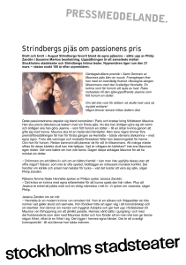 Strindbergs pjäs om passionens pris