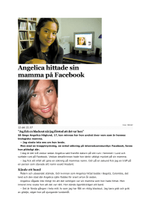 Angelica hittade sin mamma på Facebook