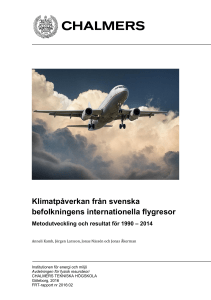 Klimatpåverkan från svenska befolkningens internationella flygresor