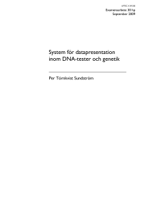 System för datapresentation inom DNA-tester och genetik