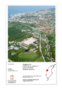 Detaljplan för VISBY del av Visborg 1:1 (kasernområdet) Gotlands
