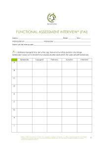 functional assessment interview* (fai)