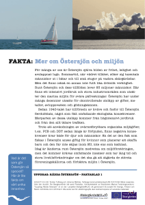 FAKTA: Mer om Östersjön och miljön