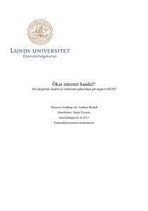 Ökar internet handel? - Lund University Publications