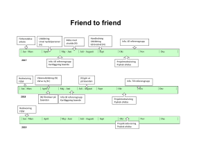 Tidsplanering, projektet Friends to Friends