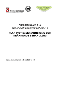 Plan mot kränkande behandling F-3 2016