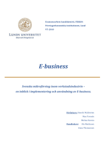 E-business - Lund University Publications