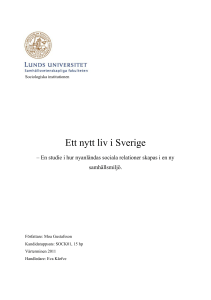 Ett nytt liv i Sverige - Lund University Publications