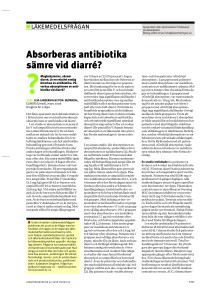 Absorberas antibiotika sämre vid diarré?