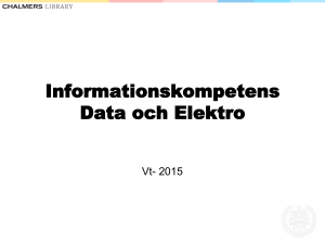 Informationskompetens Data och Elektro