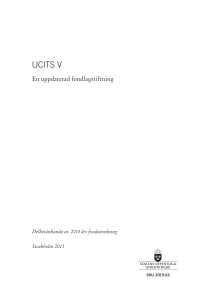 UCITS V En uppdaterad fondlagstiftning, SOU 2015