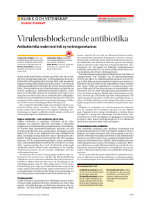 Virulensblockerande antibiotika