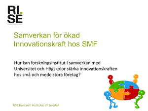 Samverkan för ökad Innovationskraft hos SMF
