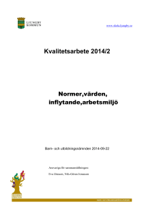 Rapport 2014 Normer, värden, inflytande