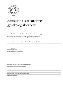 Sexualitet i samband med gynekologisk cancer