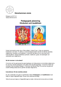 Pedagogisk planering Hinduism och buddhism