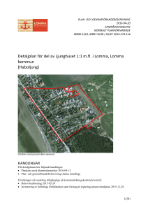 Detaljplan för del av Ljunghuset 1:1 m.fl. i Lomma, Lomma kommun