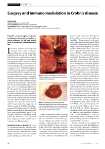 Surgery and immuno modulation in Crohn`s disease
