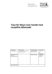 Taxa för tillsyn över handel med receptfria läkemedel