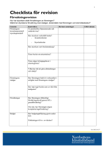 Checklista för revision