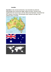 Australien Australien är den minsta kontinenten, men Australien är