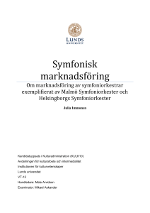 Symfonisk marknadsföring - Lund University Publications