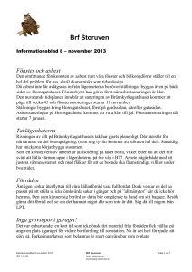 Informationsblad 8 – november 2013 Fönster och asbest Den