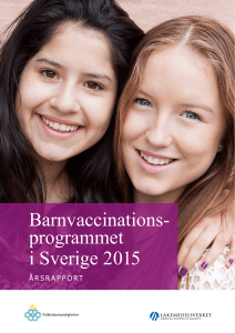 Barnvaccinationsprogrammet i Sverige 2015