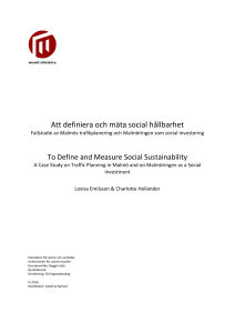Att definiera och mäta social hållbarhet