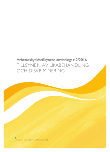 2/2016 Tillsynen av likabehandling och diskriminering