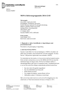 MONA Referensgruppsmöte 2014-12-03