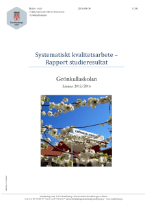 Systematiskt kvalitetsarbete – Rapport