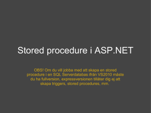 Stored procedure i ASP.NET
