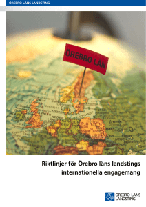 Riktlinjer för Örebro läns landstings internationella engagemang