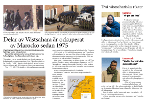 Delar av Västsahara är ockuperat av Marocko sedan 1975