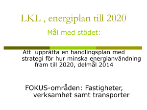 LKL , energiplan till 2020