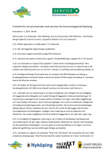 Protokoll nr 2, 2014- 06-09 - Kommunbygderåd för Nyköpings