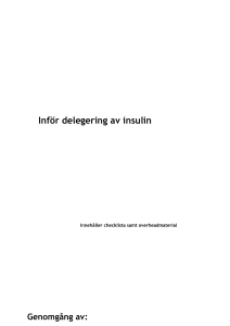 Inför delegering av insulin
