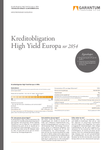 Kreditobligation High Yield Europa nr 2854