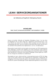 LEAN I SERVICEORGANISATIONER