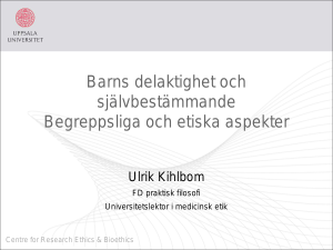 Barns självbestämmande 3e Ulrik Kihlbom