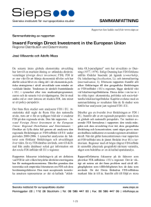 Inward Foreign Direct Investment in the European Union
