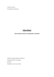 Identitet - Lund University Publications