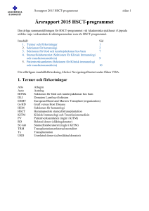 Årsrapport 2015 HSCT-programmet