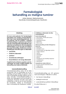 Farmakologisk behandling av maligna tumörer – Läkemedelsboken
