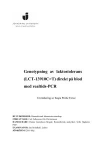 Genotypning av laktostolerans (LCT-13910C>T) direkt