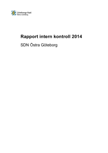 Rapport intern kontroll 2014 SDN Ö Gbg