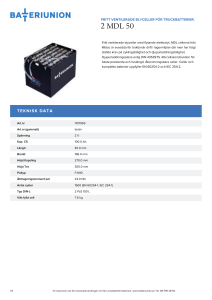 2 MDL 50 - Fritt ventilerade blyceller för truckbatterier.